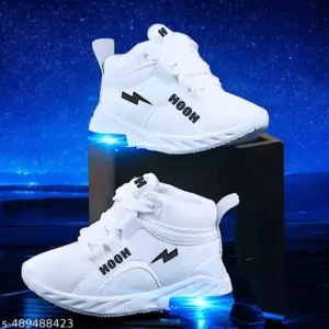 White Kids Led Light Shoes For Boys And Girls (Bachoo Ke Light wale Shoes)