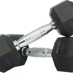 LYGER 2.5 Kg Pair Rubber Coated Professional Hexa Set Fixed Weight Dumbbell  (5 kg) (FK)