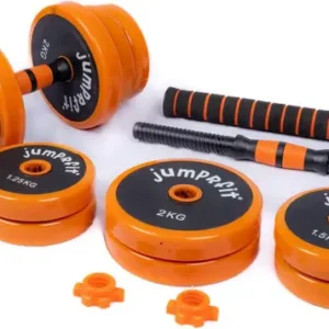 jumprfit 20kg Adjustable Dumbbells Barbell Set for Muscle Building With Resistance Band Adjustable Dumbbell  (20 kg) (FK)