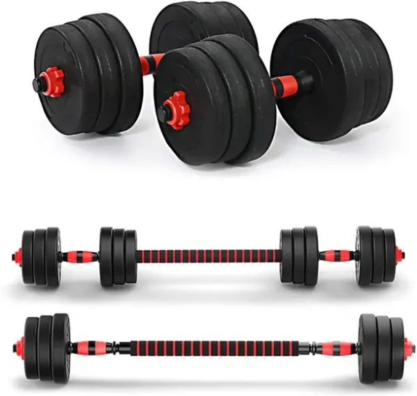 Tucker 3 In 1 Convertible & Barbell Home Gym Set Kit For Home Workout Fitness Adjustable Dumbbell  (10 kg) (FK)