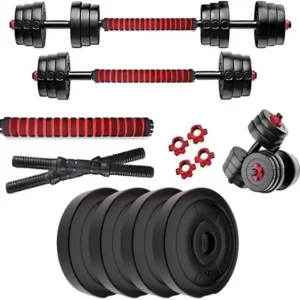 WILORA 3 in 1 Expandable-Convertible 10KG Dumbbells Set and Fitness Kit Adjustable Dumbbell  (10 kg) (FK)
