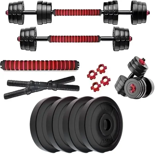 WILORA 3 in 1 Expandable-Convertible 10KG Dumbbells Set and Fitness Kit Adjustable Dumbbell  (10 kg) (FK)