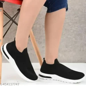 Light Weight Durable Comfortable Daily use Sneakers for Women (Black)