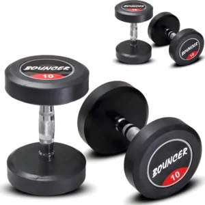 FITRXX Bouncer Dumbbells (10 kg X 2) 20 kg Set, Fitness Heavy Duty Solid Fixed Fixed Weight Dumbbell  (10 kg) (FK)