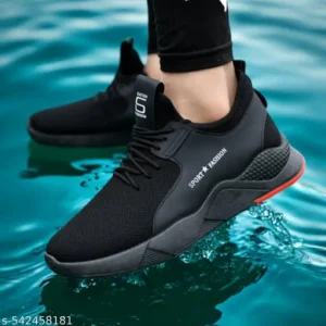 Free Kicks Black Running Shoes for Men
