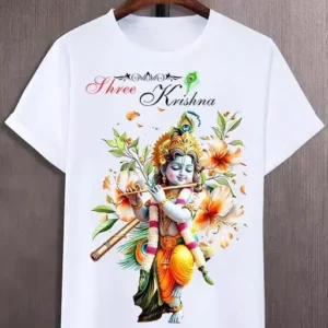 Hare krishna printed kanha Boys Tshirts