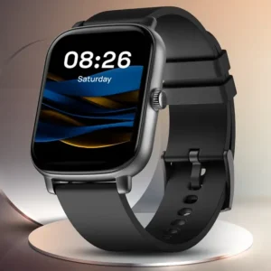 Noise Icon Buzz 1.69" Display with Bluetooth Calling, Built-In Games, Voice Assistant Smartwatch  (Jet Black Strap, Regular) (FK)