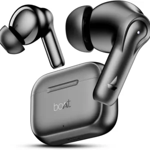 boAt Airdopes 161, Adv 4Mic ENx, 50H Battery,Fast Charge,13mm Driver, Metallic Finish Bluetooth  (Carbon Black, True Wireless) (FK)