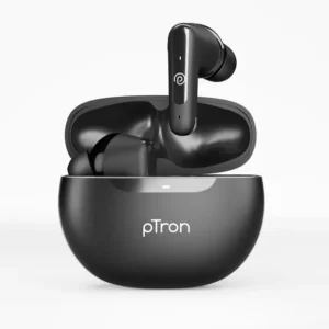 PTron Bassbuds Vibe w/ 34 Hrs Playback,Clear Calls,13mm Dynamic Drivers,Bluetooth V5.3 Bluetooth  (Black, True Wireless)