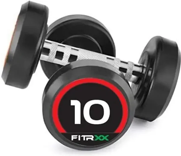 FITRXX Pair of Rubber Coated Bouncer Full Body Workout |Set of 2 Fixed Weight Dumbbell  (10 kg) (FK)
