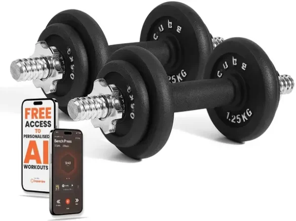 The Cube Powerkit 10Kg Dumbbell Set Adjustable Dumbbell  (10 kg) (FK)