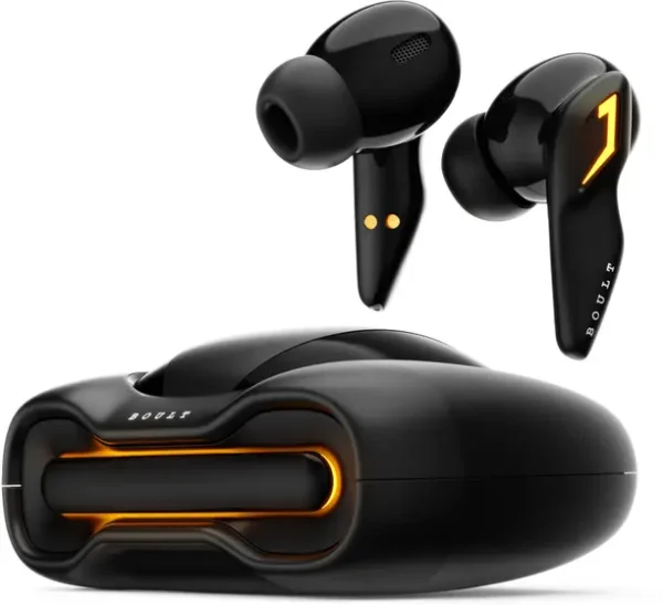 Boult Astra with Quad Mic ENC, 48Hrs Battery, Low Latency Gaming, Made  (FK)in India, 5.3v Bluetooth  (Black Gloss, True Wireless)