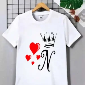 Product Details Name : King Crown M Half Sleeve Tshirt for Boys and men White Half sleeve tshirt  Fabric : Polyester  Pattern : Printed  Sizes :    6-9 Months, 2-3 Years, 3-4 Years, 4-5 Years, 5-6 Years, 7-8 Years, 9-10 Years, 10-11 Years, 11-12 Years, 12-13 Years, 13-14 Years, 14-15 Years, 15-16 Years  King Crown Alphabet A-Z Half Sleeve Tshirt for Boys and men White Half sleeve tshirt  Country of Origin : India  More Information