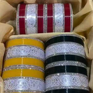 PACHADHARI Plastic CHooda Set Combo Pack With 3 Colors For Women And Girls ( Pack OF Both Hand Chooda Set)