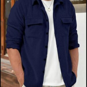 Men Comfort Fit Fit Self Design Spread Collar Casual Shirt