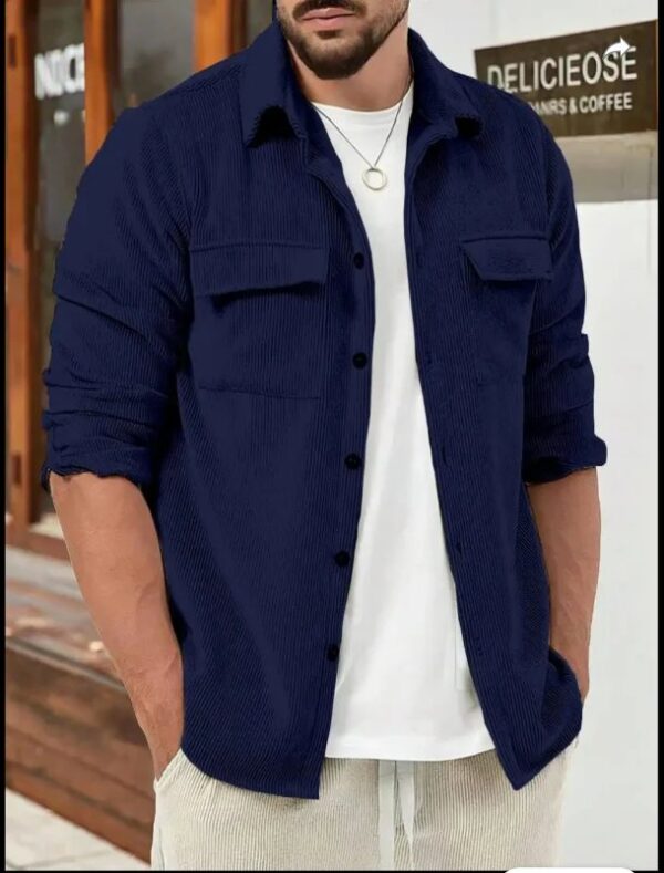 Men Comfort Fit Fit Self Design Spread Collar Casual Shirt