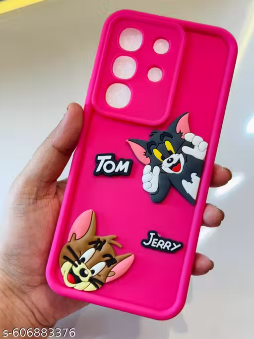 Vivo T4X 5G New Design Tom and Jerry Back Cover Soft Silicone Case Cover Edge Camera Protection Cover