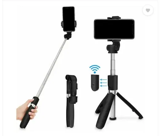 Rutba Bluetooth Selfie Stick (Black, Remote Included)