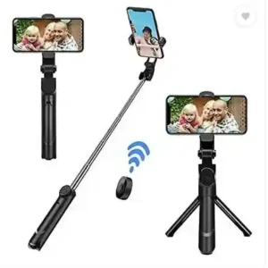 Uborn Bluetooth Selfie Stick (Black, Remote Included)